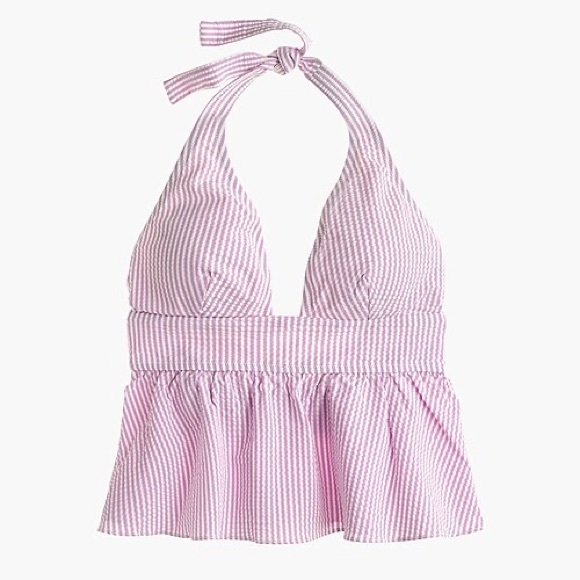 halter peplum tankini top